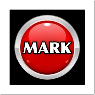 Mark button Posters and Art